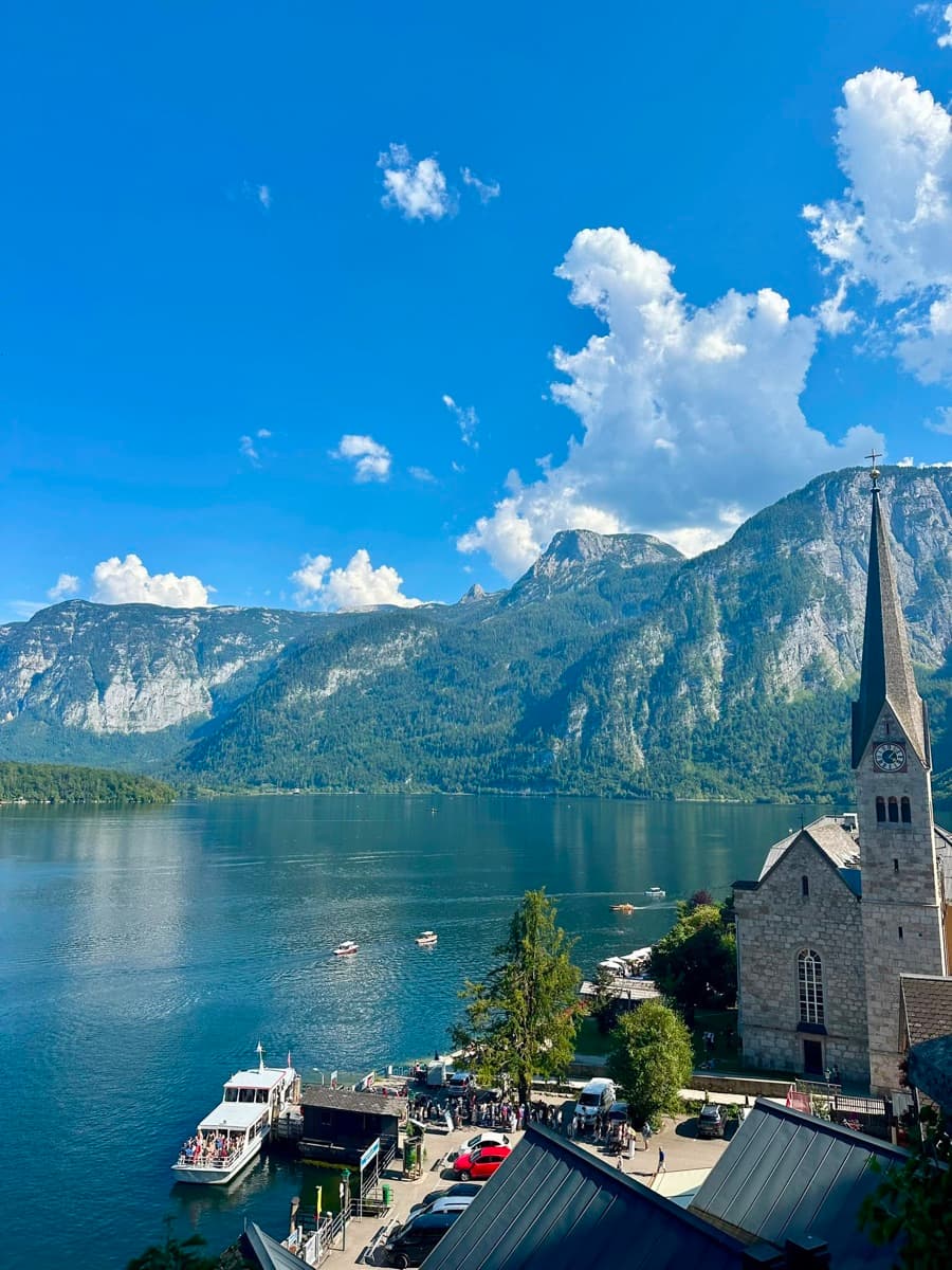 Hallstatt vid alpsjön, Österrike