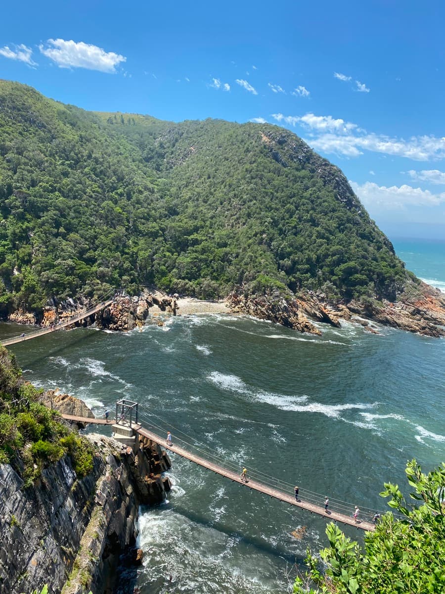 Hängbron vid Storms River, Sydafrika